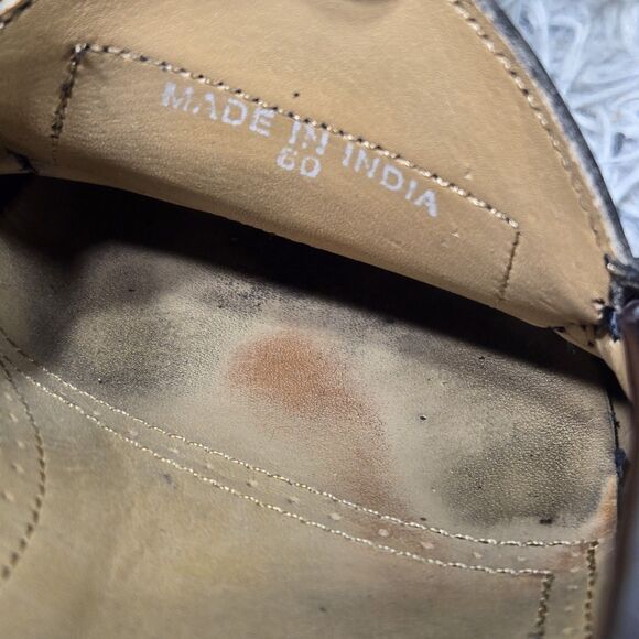 Vintage Bostonian Crown Windsor Mens Size 7.5M Burgundy Leather Penny Loafers - Picture 7 of 8